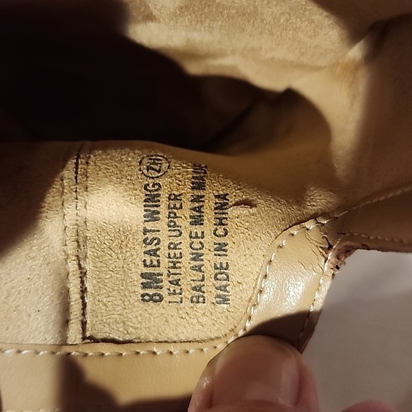 Aerisoles east wing tan leather upper slip ons size 8M balance man made - Picture 11 of 12